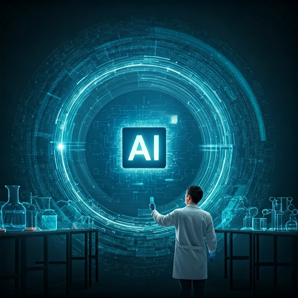 AI in drug discovery process.